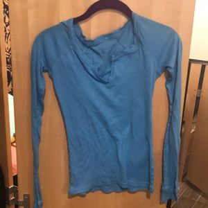 Blue long sleeve top